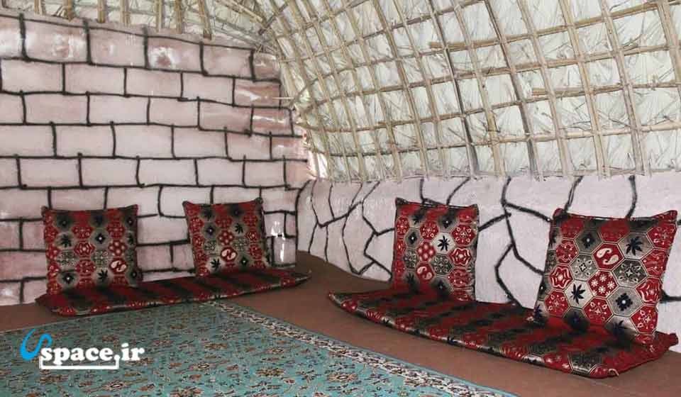 نمای داخلی کنتوک های سنتی اقامتگاه بوم گردی گلما - شهرستان جیرفت - روستای دلفارد